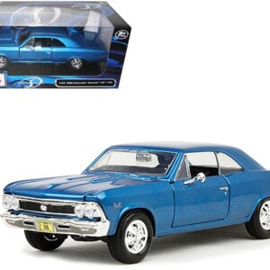 1966 Chevrolet Chevelle SS 396 Blue Metallic 1/24 Diecast Model Car by Maisto