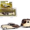 1949 Buick Roadmaster Hardtop Brown and Tan and Airstream 16′ Bambi Brown and Tan “Hitch & Tow” Series 26 1/64 Diecast Model Car by Greenlight