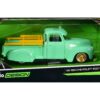 1950 Chevrolet 3100 Pickup Truck Lowrider Light Green with Gold Wheels “Lowriders” Series 1/24 Diecast Model Car by Maisto