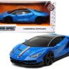 Lamborghini Centenario Blue with Black Top with Stripes “Hyper-Spec” Series 1/24 Diecast Model Car by Jada