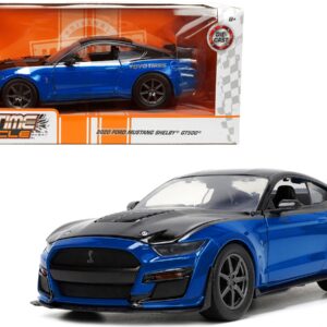 2020 Ford Mustang Shelby GT500 Blue and Black “Toyo Tires” “Bigtime Muscle” Series 1/24 Diecast Model Car by Jada