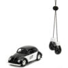 1959 Volkswagen Beetle “Punch Buggy” Black and White and Boxing Gloves Accessory “Punch Buggy” Series 1/32 Diecast Model Car by Jada