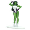 1973 Plymouth Barracuda Green Metallic and White and She-Hulk Diecast Figure “The Savage She-Hulk” “Hollywood Rides” Series 1/32 Diecast Model Car by Jada