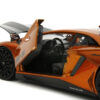 Lamborghini Aventador SV Orange Metallic with Carbon Hood “Pink Slips” Series 1/24 Diecast Model Car by Jada