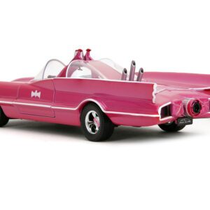 1966 Classic Batmobile Pink Metallic with White Interior Based on Model from “Batman” (1966-1968) TV Series “Pink Slips” Series 1/24 Diecast Model Car by Jada