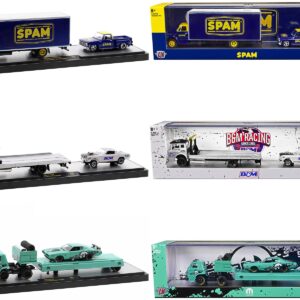 Auto Haulers Set of 3 Trucks Release 55 Limited Edition to 8400 pieces Worldwide 1/64 Diecast Model Cars by M2 Machines