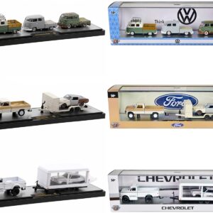 Auto Haulers Set of 3 Trucks Release 65 Limited Edition to 9000 pieces Worldwide 1/64 Diecast Models by M2 Machines