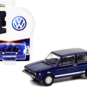 1979 Volkswagen Rabbit Tarpon Blue with White Stripes “Club Vee V-Dub” Series 13 1/64 Diecast Model Car by Greenlight