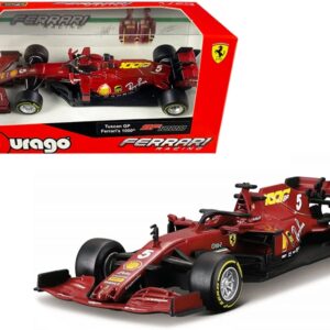 Ferrari SF1000 #5 Sebastian Vettel Tuscan GP Formula One F1 (2020) “Ferrari’s 1000th Race” 1/43 Diecast Model Car by Bburago