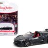 2020 Chevrolet Corvette C8 Stingray Convertible Shadow Gray Metallic with Adrenaline Red Interior (Lot #3002) Barrett Jackson “Scottsdale Edition” Series 7 1/64 Diecast Model Car by Greenlight