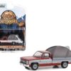 1983 Chevrolet C-20 Silverado Pickup Truck Carmine Red and Silver Metallic with Modern Truck Bed Tent “The Great Outdoors” Series 3 1/64 Diecast Model Car by Greenlight