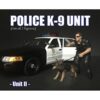 Police Officer Figure with K9 Dog Unit II for 1/18 Scale Models by American Diorama