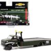 1968 Chevrolet C60 Flatbed Truck #68 Matt Dark Green with Graphics “Maj. G Action Line” Limited Edition to 21120 pieces Worldwide 1/64 Diecast Model by M2 Machines