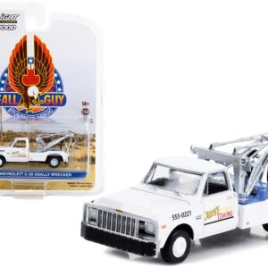 1969 Chevrolet C-30 Dually Wrecker Tow Truck White “Jerry’s Towing” “Fall Guy Stuntman Association” Hollywood Special Edition 1/64 Diecast Model Car by Greenlight