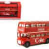 1960 Routemaster London Double Decker Bus Red “Coca-Cola” 1/64 Diecast Model by Motorcity Classics