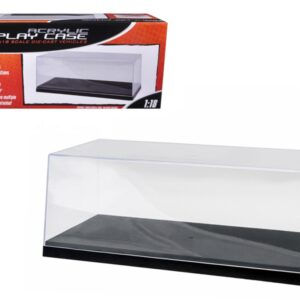 Collectible Display Show Case for 1/18-1/24 Scale Model Cars with Black Plastic Base by Greenlight