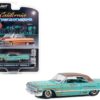 1963 Chevrolet Impala Lowrider Teal Patina (Rusted) with Brown Top and Teal Interior “California Lowriders” Series 3 1/64 Diecast Model Car by Greenlight