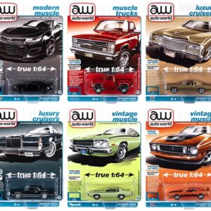 Auto World Premium 2022 Set A of 6 pieces Release 1 1/64 Diecast Model Cars by Auto World