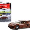 2022 Chevrolet Corvette C8 Stingray Coupe Caffeine Brown Metallic “Showroom Floor” Series 2 1/64 Diecast Model Car by Greenlight