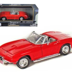 1967 Chevrolet Corvette Convertible Red 1/24 Diecast Model Car by Motormax