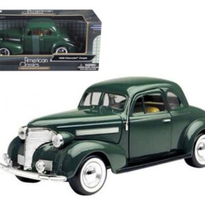 1939 Chevrolet Coupe Green 1/24 Diecast Model Car by Motormax