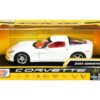 2005 Chevrolet Corvette C6 White with Red Interior “History of Corvette” Series 1/24 Diecast Model Car by Motormax