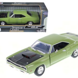 1969 Dodge Coronet Super Bee Green 1/24 Diecast Model Car by Motormax