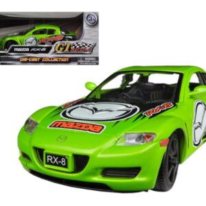 Mazda RX-8 #5 Green “GT Racing” Series 1/24 Diecast Model Car by Motormax