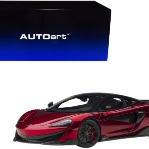 Mclaren 600LT Vermillion Red and Carbon 1/18 Model Car by Autoart