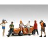 “Car Meet 2” 6 piece Figurine Set for 1/18 Scale Models by American Diorama