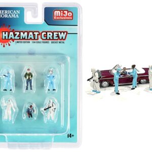 “Hazmat Crew” 6 piece Diecast Figurine Set for 1/64 Scale Models by American Diorama