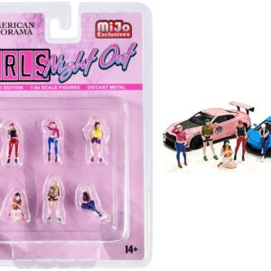 “Girls Night Out” 6 piece Diecast Figurine Set for 1/64 Scale Models by American Diorama