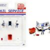 “Mail Service” 6 piece Diecast Set (2 Male Mail Carrier Figurines and 4 Accessories) Limited Edition to 4800 pieces Worldwide for 1/64 Scale Models by American Diorama