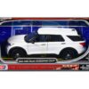 2022 Ford Police Interceptor Utility Unmarked Slick-Top White 1/24 Diecast Model Car by Motormax