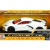 2020 Chevrolet Corvette C8 Stingray White with Red Interior “History of Corvette” Series 1/24 Diecast Model Car by Motormax