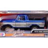 1978 Ford Bronco Ranger XLT (Open Top) with Spare Tire Blue Metallic and Silver “Timeless Legends” Series 1/24 Diecast Model Car by Motormax