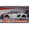 Audi R8 LMS GT3 Silver Metallic “Timeless Legends” Series 1/24 Diecast Model Car by Motormax