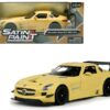 Mercedes Benz SLS AMG GT3 Matte Yellow 1/24 Diecast Model Car by Motormax