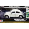 1966 Volkswagen Beetle White James Bond 007 “On Her Majesty’s Secret Service” (1969) Movie “James Bond Collection” Series 1/24 Diecast Model Car by Motormax