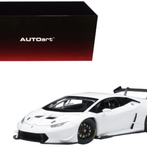 2016 Lamborghini Huracan LP620-2 Super Trofeo White / Bianco Isis 1/18 Model Car by Autoart