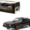 1977 Pontiac Firebird Trans Am T/A Starlite Black with Golden Eagle Hood and Stripes 1/24 Diecast Model Car by Greenlight