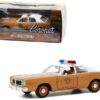 1975 Dodge Coronet Brown with White Top “Choctaw County Sheriff” 1/24 Diecast Model Car by Greenlight