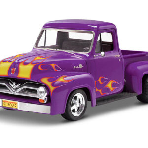 Level 4 Model Kit 1955 Ford F-100 Street Rod Pickup Truck “Classic Cruiser” 1/24 Scale Model by Revell