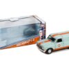 1968 Chevrolet C-10 Pickup Truck Light Blue with Orange Stripes with Camper Shell “Gulf Oil” “Running on Empty” Series 5 1/24 Diecast Model Car by Greenlight