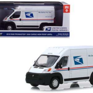 2018 RAM ProMaster 2500 Cargo High Roof Van “United States Postal Service” (USPS) White 1/43 Diecast Model Car by Greenlight