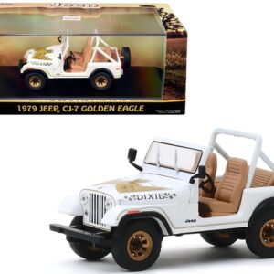 1979 Jeep CJ-7 Golden Eagle “Dixie” White 1/43 Diecast Model Car  by Greenlight