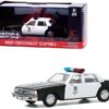 1987 Chevrolet Caprice “Metropolitan Police” Black and White “Terminator 2: Judgment Day” (1991) Movie 1/43 Diecast Model Car by Greenlight