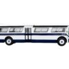 Flxible 53102 New Look Transit Bus “MTA New York City” White with Blue Stripes Limited Edition 1/87 (HO) Diecast Model by Iconic Replicas