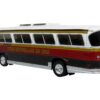 Dina 323-G2 Olimpico Coach Bus “Tres Estrellas de Oro” White and Silver with Stripes Limited Edition to 504 pieces Worldwide “The Bus and Motorcoach Collection” 1/87 (HO) Diecast Model by Iconic Replicas