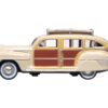 1942 Chrysler Town & Country Woody Wagon Catalina Tan with Wood Panels and Roof Rack 1/87 (HO) Scale Diecast Model Car by Oxford Diecast